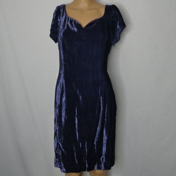Jessica McClintock Gunne Sax Velvet Dress Vintage - Picture 1 of 9